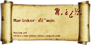 Marinkor Ámon névjegykártya